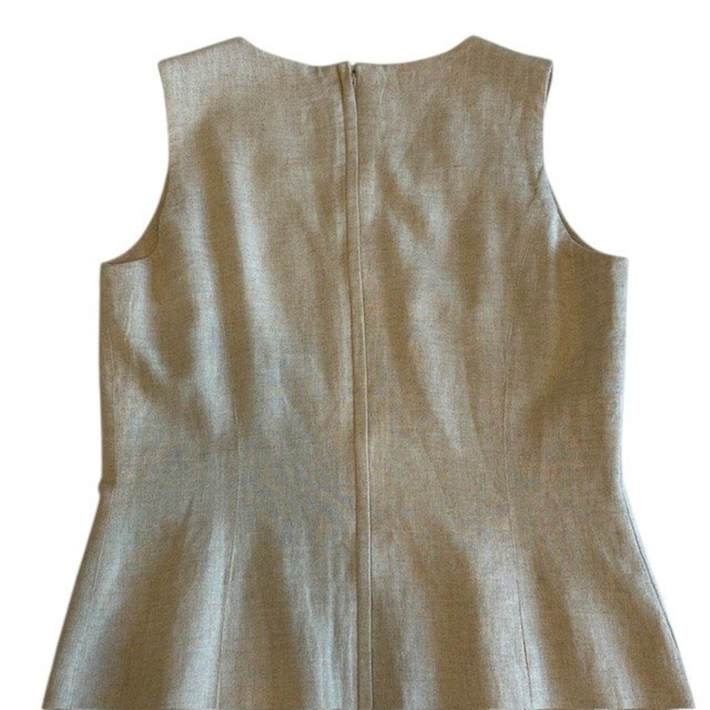 Bice Sag Harbor Dress 55% Linen Sleeveless Sheath Career Party Beige Dress Sz‎ 8 - Picture 6 of 13